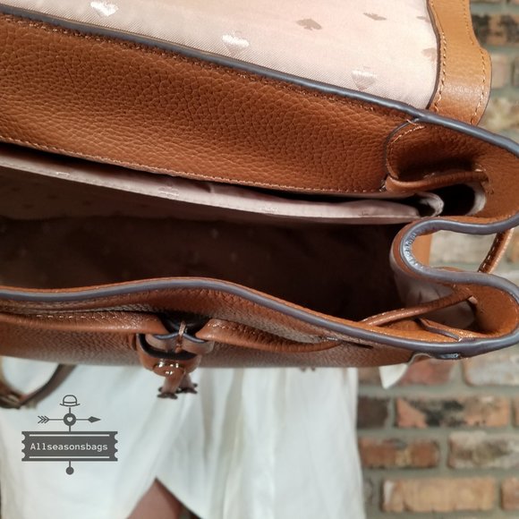 AUTHENTIC NWT Kate Spade Large Leila Backpack Warm Gingerbread BROWN Ginger main image 5
